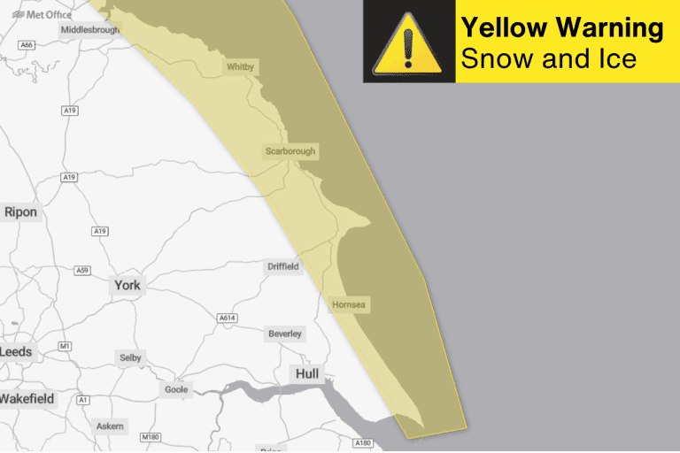 Yellow Weather Warning Issued For Snow And Ice On Yorkshire