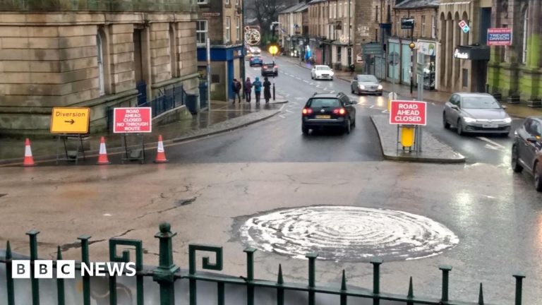 Hebden Bridge: Cold Weather Delays Reopening Of Halifax Road