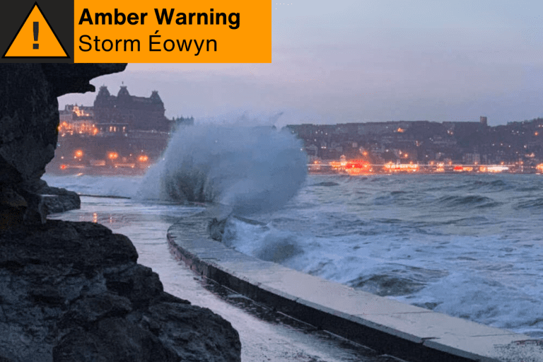 Live: Storm Ewyn Hits The Yorkshire Coast