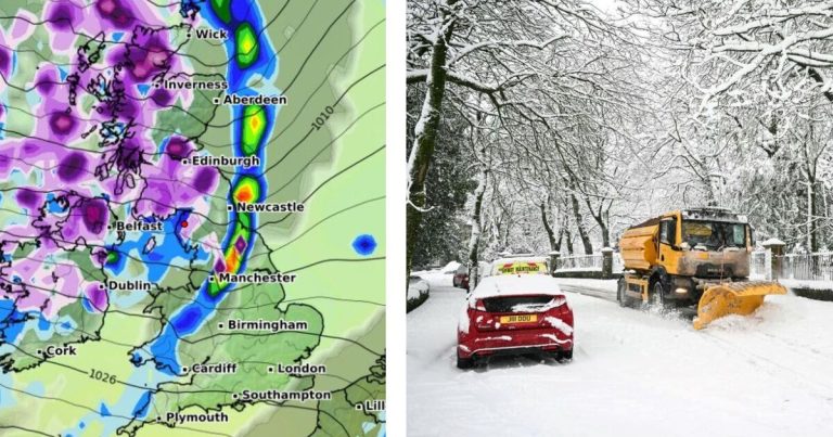 Uk Weather Map Turns Purple As Five Areas Face 367