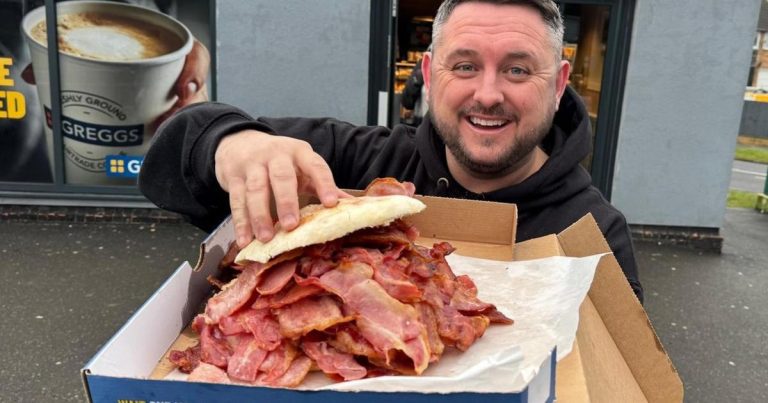 Dad Orders "british Biggest Bacon Cerny" From Gregs