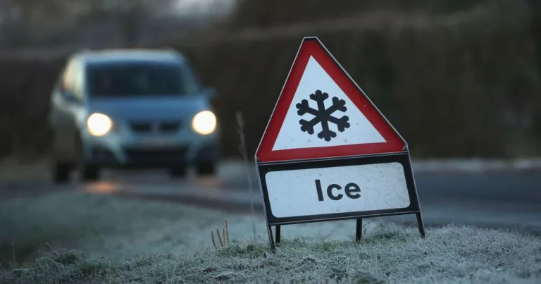 Ice warnings for parts of northern england including met office