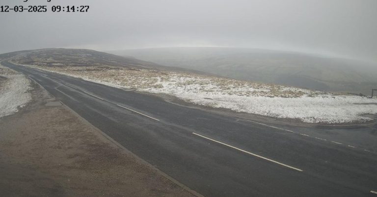 Light snow cover on a higher route this morning