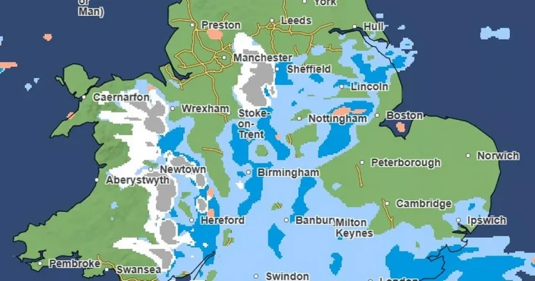 The new met office snow maps show where and where