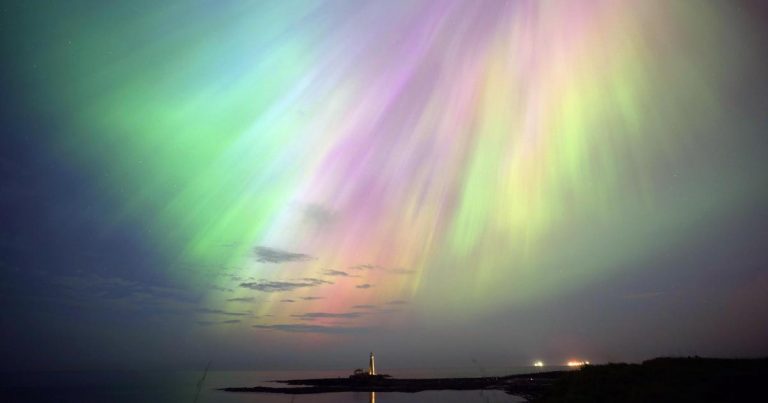 The aurora visible in the british sky from tuesday night